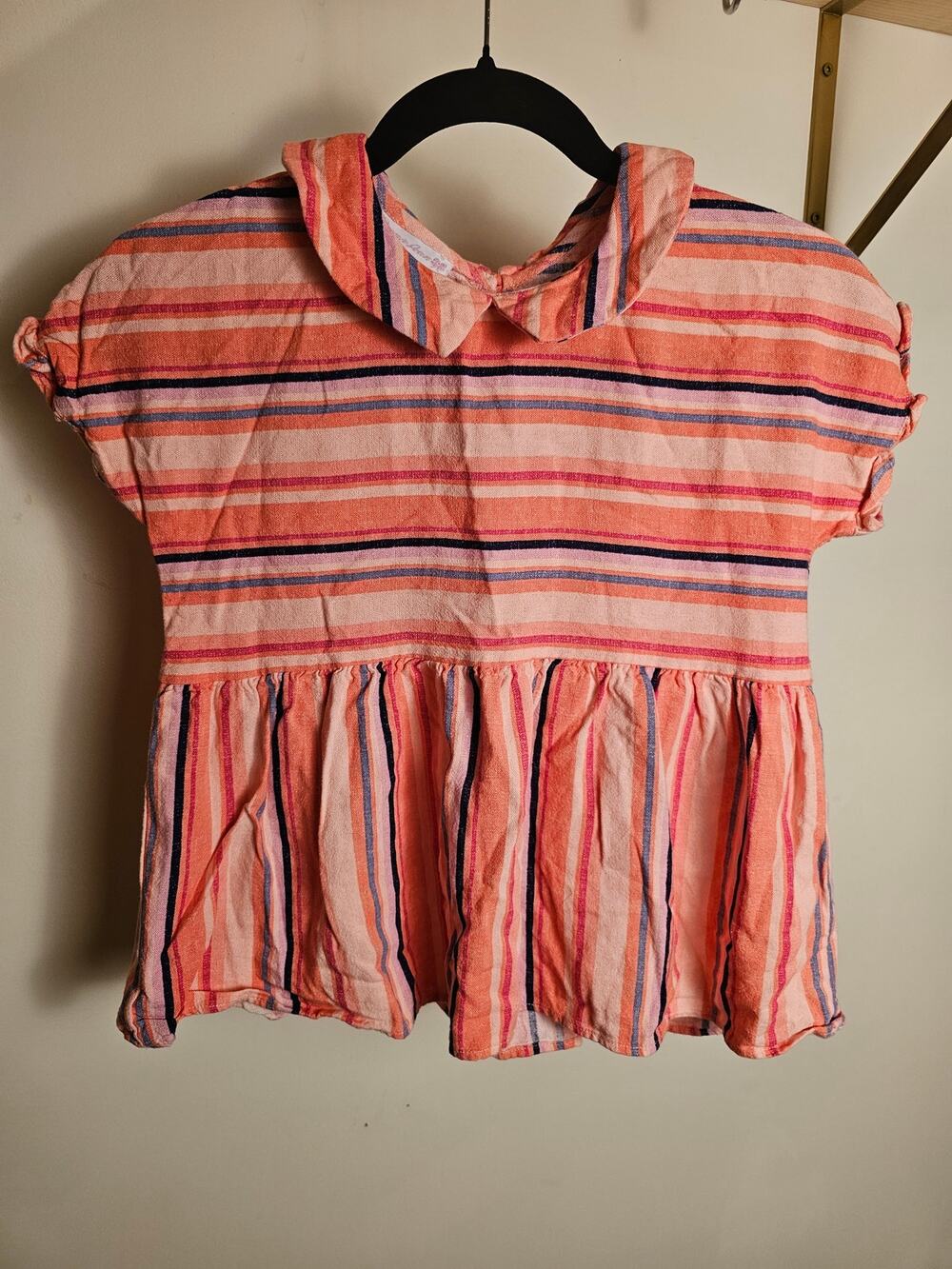Bonnie Jean Rayon/Linen Blend Baby Doll Top